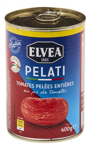Elvea tomates pelées entières au jus 400g