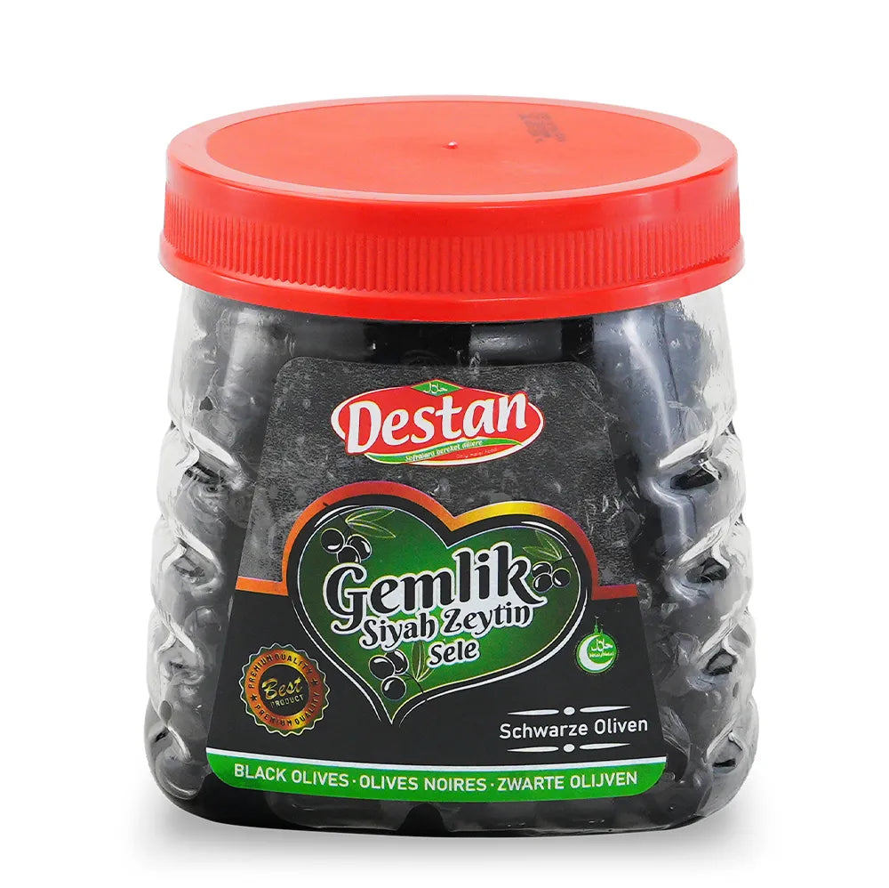 Destan gemlik siyah zeytin sele 600g