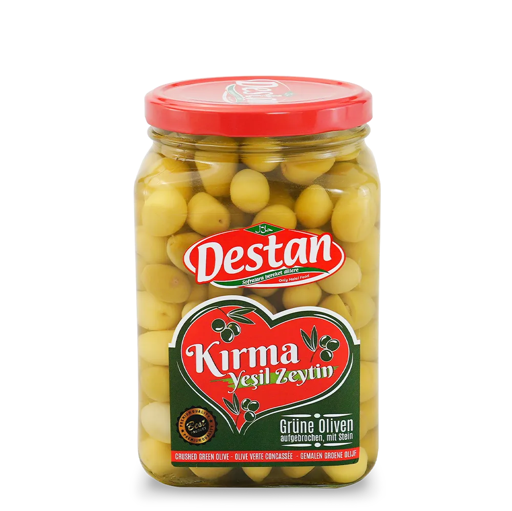 Destan kırma yeşil zeytin 1600g